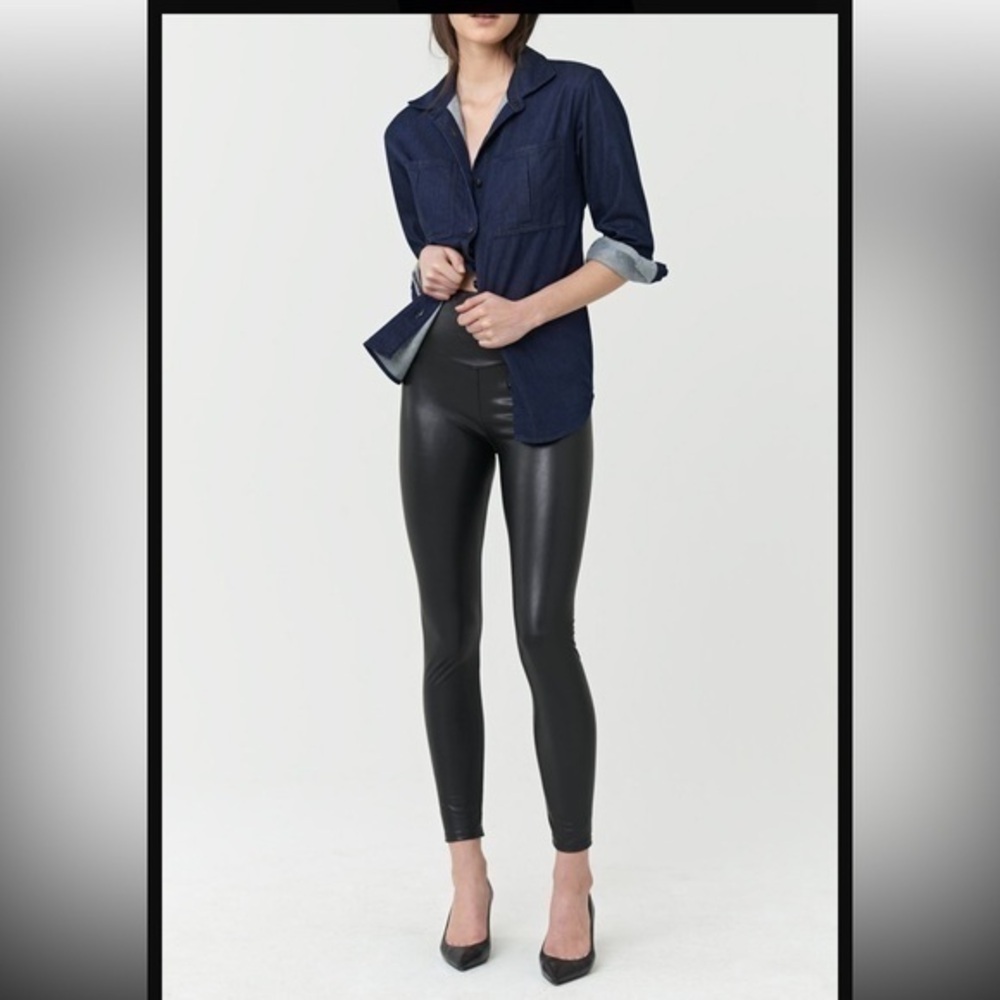 3 x 1 Coco Vegan Leather Legging Black Size Large